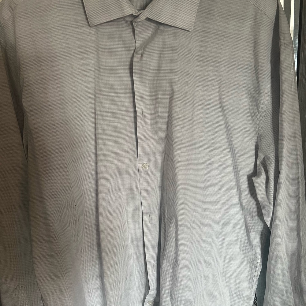 John Varvatos Light Gray Shirt (17.5 34/35)